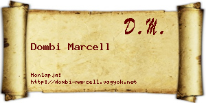 Dombi Marcell névjegykártya