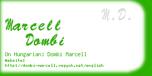 marcell dombi business card